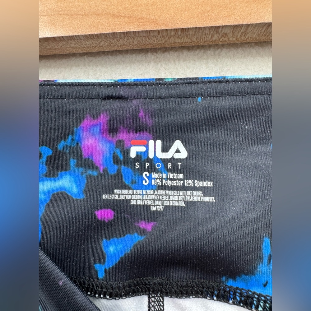 Fila Sport Women’s Small Running Leggings Bright Tie Dye Performance Athlete - Picture 8 of 8